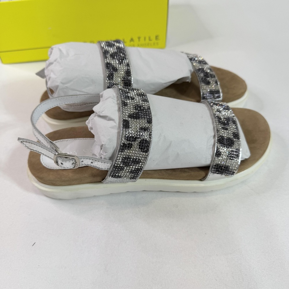 Very Volatile Hotness Shoes Womens Size 9 Sandals Leather Upper Buckle Leopard
